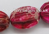 CDE23 15.5 inches 15*20mm star fruit shaped dyed sea sediment jasper beads