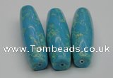 CDE2302 17*55mm rice sea sediment jasper beads wholesale