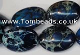 CDE236 15.5 inches 18*25mm oval dyed sea sediment jasper beads