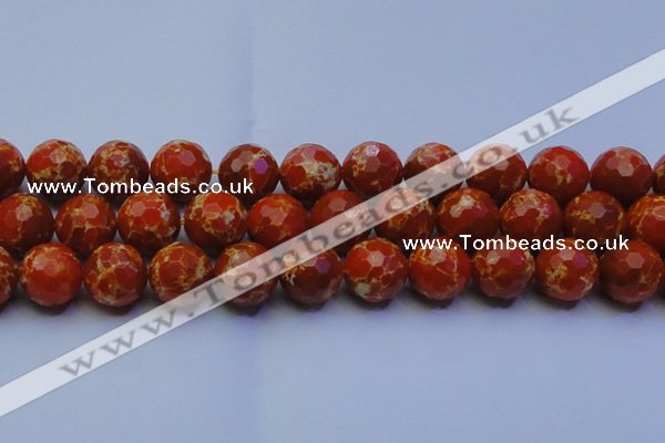 CDE2503 15.5 inches 20mm faceted round dyed sea sediment jasper beads