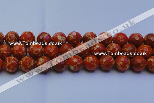 CDE2504 15.5 inches 22mm faceted round dyed sea sediment jasper beads