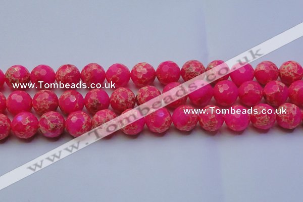 CDE2509 15.5 inches 18mm faceted round dyed sea sediment jasper beads