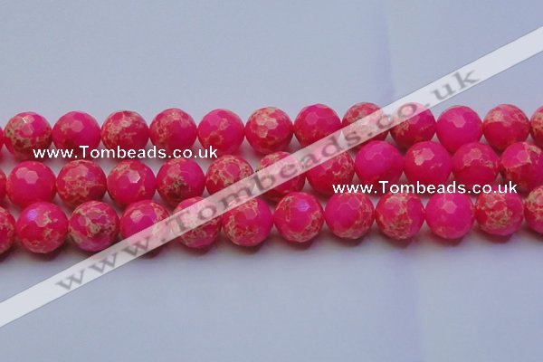 CDE2510 15.5 inches 20mm faceted round dyed sea sediment jasper beads