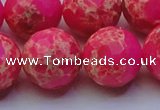 CDE2511 15.5 inches 22mm faceted round dyed sea sediment jasper beads