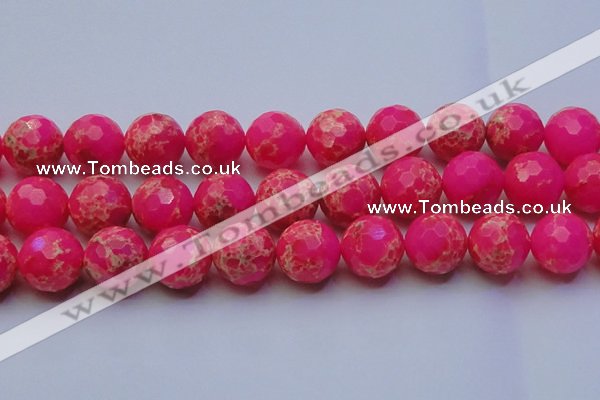 CDE2512 15.5 inches 24mm faceted round dyed sea sediment jasper beads