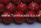 CDE2514 15.5 inches 14mm faceted round dyed sea sediment jasper beads