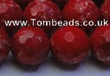 CDE2517 15.5 inches 20mm faceted round dyed sea sediment jasper beads