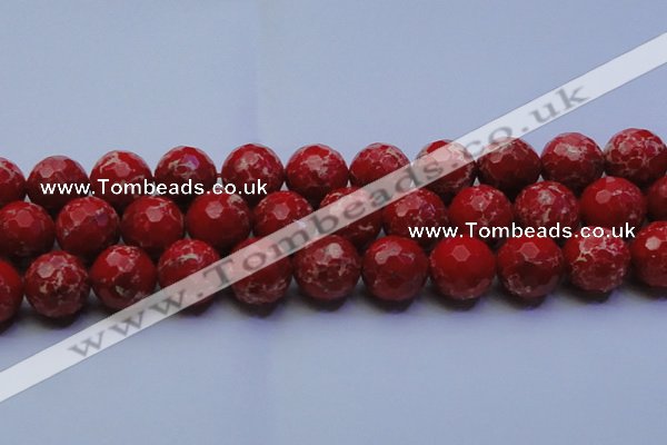 CDE2518 15.5 inches 22mm faceted round dyed sea sediment jasper beads