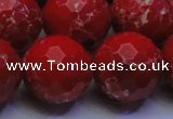 CDE2519 15.5 inches 24mm faceted round dyed sea sediment jasper beads