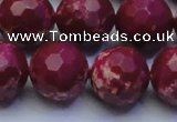 CDE2523 15.5 inches 18mm faceted round dyed sea sediment jasper beads