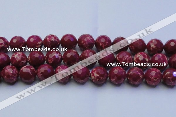 CDE2525 15.5 inches 22mm faceted round dyed sea sediment jasper beads