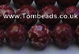 CDE2529 15.5 inches 16mm faceted round dyed sea sediment jasper beads