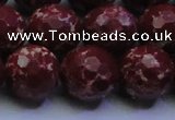CDE2530 15.5 inches 18mm faceted round dyed sea sediment jasper beads