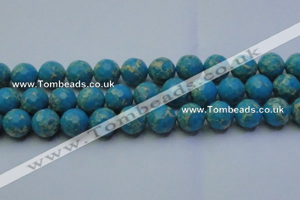 CDE2552 15.5 inches 20mm faceted round dyed sea sediment jasper beads