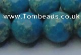 CDE2553 15.5 inches 22mm faceted round dyed sea sediment jasper beads