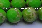 CDE2560 15.5 inches 22mm faceted round dyed sea sediment jasper beads