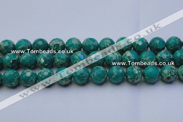 CDE2567 15.5 inches 20mm faceted round dyed sea sediment jasper beads
