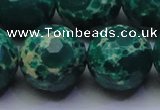 CDE2575 15.5 inches 22mm faceted round dyed sea sediment jasper beads