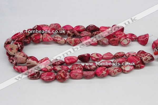 CDE26 15.5 inches 10*20mm nuggets dyed sea sediment jasper beads