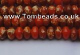 CDE2600 15.5 inches 5*8mm rondelle dyed sea sediment jasper beads