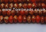 CDE2600 15.5 inches 5*8mm rondelle dyed sea sediment jasper beads