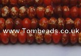 CDE2601 15.5 inches 7*10mm rondelle dyed sea sediment jasper beads