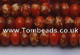 CDE2603 15.5 inches 10*14mm rondelle dyed sea sediment jasper beads