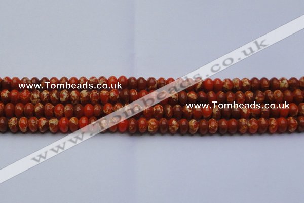 CDE2603 15.5 inches 10*14mm rondelle dyed sea sediment jasper beads