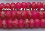 CDE2610 15.5 inches 8*12mm rondelle dyed sea sediment jasper beads