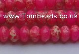 CDE2611 15.5 inches 10*14mm rondelle dyed sea sediment jasper beads