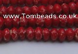 CDE2616 15.5 inches 5*8mm rondelle dyed sea sediment jasper beads