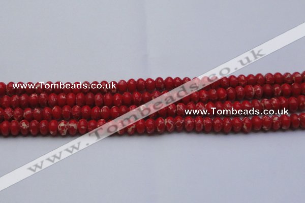 CDE2618 15.5 inches 8*12mm rondelle dyed sea sediment jasper beads