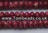 CDE2624 15.5 inches 5*8mm rondelle dyed sea sediment jasper beads