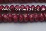 CDE2625 15.5 inches 7*10mm rondelle dyed sea sediment jasper beads