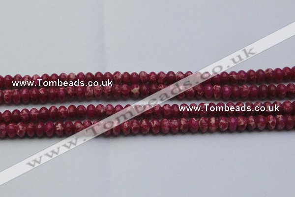 CDE2626 15.5 inches 8*12mm rondelle dyed sea sediment jasper beads