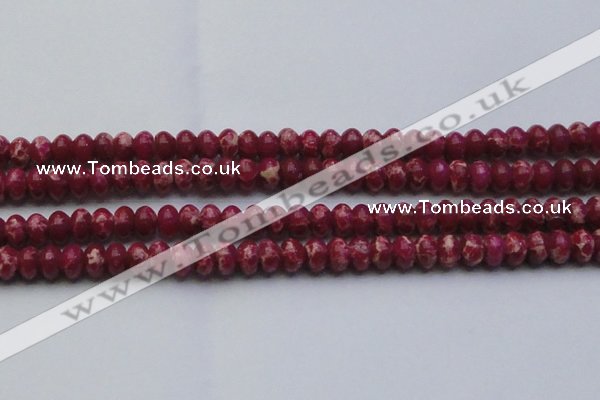 CDE2628 15.5 inches 12*16mm rondelle dyed sea sediment jasper beads