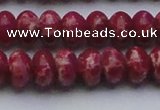 CDE2629 15.5 inches 13*18mm rondelle dyed sea sediment jasper beads