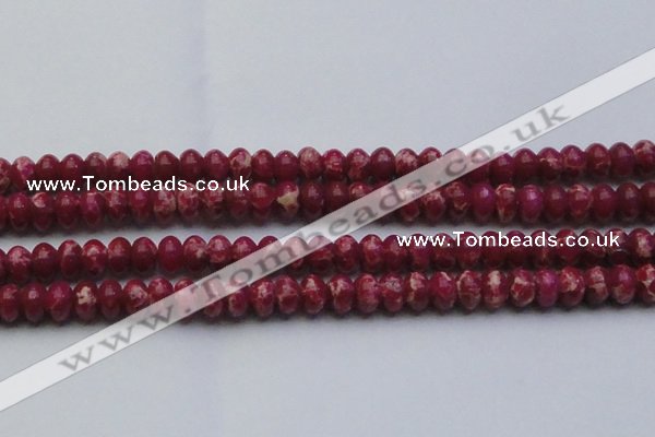 CDE2629 15.5 inches 13*18mm rondelle dyed sea sediment jasper beads