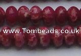 CDE2630 15.5 inches 15*20mm rondelle dyed sea sediment jasper beads