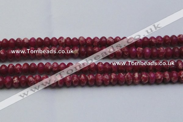 CDE2630 15.5 inches 15*20mm rondelle dyed sea sediment jasper beads