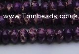 CDE2633 15.5 inches 7*10mm rondelle dyed sea sediment jasper beads