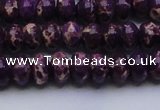 CDE2634 15.5 inches 8*12mm rondelle dyed sea sediment jasper beads