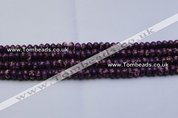 CDE2635 15.5 inches 10*14mm rondelle dyed sea sediment jasper beads