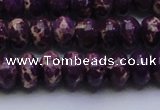 CDE2636 15.5 inches 12*16mm rondelle dyed sea sediment jasper beads