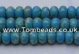 CDE2648 15.5 inches 5*8mm rondelle dyed sea sediment jasper beads