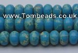 CDE2649 15.5 inches 7*10mm rondelle dyed sea sediment jasper beads