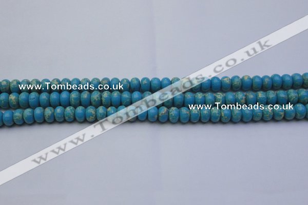 CDE2649 15.5 inches 7*10mm rondelle dyed sea sediment jasper beads