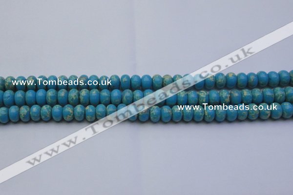 CDE2650 15.5 inches 8*12mm rondelle dyed sea sediment jasper beads