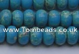 CDE2651 15.5 inches 10*14mm rondelle dyed sea sediment jasper beads