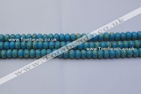 CDE2651 15.5 inches 10*14mm rondelle dyed sea sediment jasper beads